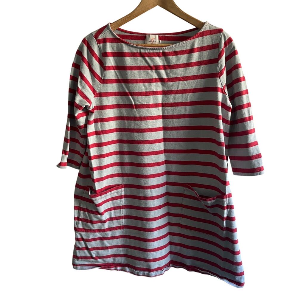 The nines by hatch striped dress blue/red size med